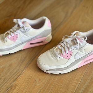 Nike Air Max Sneakers in Pink, Gray, Cream, and White
